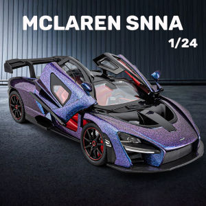 1:24 Scale Mclaren Snna Alloy Car Model Diecast Car Sound Light Car Lovers Collection Kids Birthday Gift Metal Boys Toys