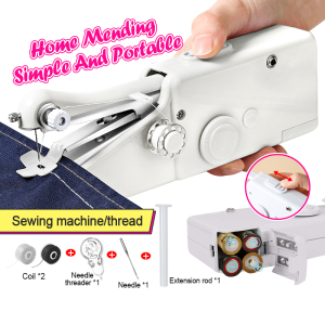 【SG STOCK】Mini Handheld Sewing Machine Portable Cordless Cloth USB Electric Sewing Machine Quick Repairing