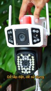 [ PHIÊN BẢN ĐẶC BIỆT ] Camera 3 Mắt Yoosee  Camera 3 Khung Hình Wifi Hopeway Ptz 3 Mắt 4k Xem 3 Màn Hình Cùng Lúc Zoom 8x Xem Đêm 360 Độ Không Góc Chết Chống Nước Xem Đêm Có Màu.
