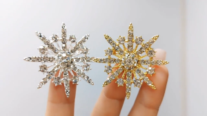 Ganten🍎Bros Bintang Segi Delapan Wanita/Bros Paduan Dengan Berlian Imitasi/Aksesoris BROS JILBAB COD