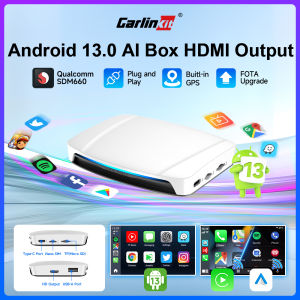 HDMI CarlinKit TV Box 8GB+128GB Android 13 CarPlay AI Box Video Output Qualcomm SM6225 Android Auto Wireless CarPlay For Netflix