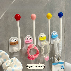 4 Pcs Bathroom Hook No Drilling No Trace Clothes Hook Strong Load-Bearing Bathroom Towel Adhesive Hook