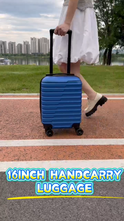 SUNNY 16-Inch Hard Case Trolley Luggage with 360° Spinner Wheels,  Waterproof ABS Travel Suitcase