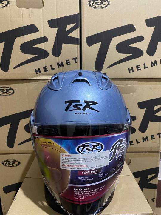 Helm TSR RAM4 Silver Sapphire Helm Dengan Garansi Penjual Helm