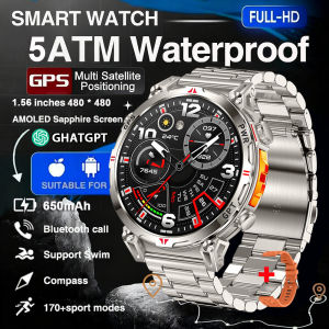 2025 New Military T-Rex3 GPS Smart Watch 5ATM Waterproof 650mAh Battery Heart Rate Compass AIGPT Sport Smartwatch Men For Xiaomi