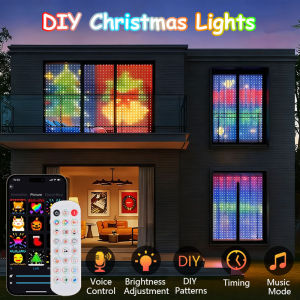 3x3m Smart LED Curtain Light APP Control RGB Dimmable DIY Pattern Music Ambient Lighting For Home Holiday Party Christmas Decor