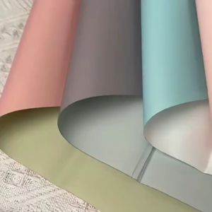 Flower Wrapping Paper Dua Warna Pastel Polos Kertas Buket Bunga Bi Color Cellophane KB021