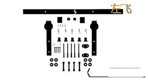ชุดรางเลื่อน ชุดรางเลื่อนประตูสไลด์ เงียบและราบรื่น วัสดุเหล็กกล้าคาร์บอนสามารถรับน้ําหนักได้ 150 กิโลกรัม ไม่ขายประตู(ประตูเลื่อน ประตูบานเลื่อน รางเลื่อนประตู รางประตูเลื่อน รางประตูระดับ รางประตูบานเลื่อน รางเลื่อนสไลด์)
