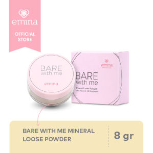 Emina Bare With Me Mineral Loose Powder 8 g - Bedak Tabur Ringan & Tahan Minyak