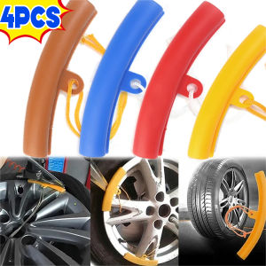 4PCS Car Colour Tyre Steel Rim Protector Car Motorbike Rim Edge Protector Car Tyres Replacement Repair Accessories