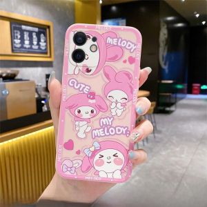 Cute Silicone iPhone 11 Case Miffy Dog Crossbody Backable Cartoon Protective Cover for Apple Phones Soft Shell Creative Design