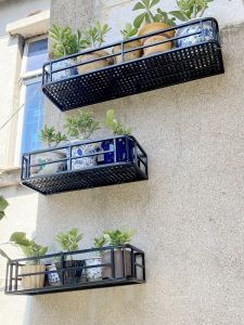 Round Corner European-Style Wall Flower Rack Balcony Hanging Flower Rack Wall Hanging Green Radish Hanging Storage Decoration Jardiniere