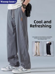 American Cool Feeling Wide Leg Trousers Mens Casual Pants
