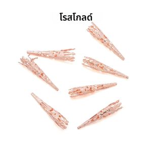 30ชิ้นกลวงออกกรวย Filigree หมวกลูกปัดดอกไม้ bugle สำหรับ DIY ต่างหูจี้เครื่องประดับการทำอุปกรณ์เสริม