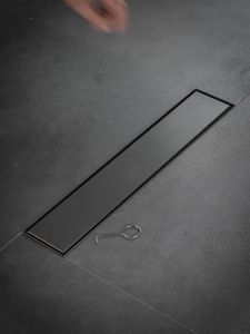 Xinkunlong K8225A/B Gray Invisible Floor Drain Rectangle Bathroom Bathroom Anti-Odor 304 Stainless Steel Shower Rectangular Lengthen 80cm