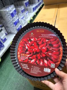 พิมพ์ถาดกลม 9 นิ้วถอดก้นได้ขนาด 23 × 23 เซนติเมตรสูง 2.5 เซนติเมตร