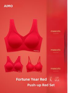 Quần lót AIMO cho nữ màu đỏ bó sát người họa tiết rắn không dây