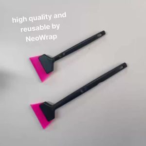 Mini Window Tint Squeegee Car Windshield Glass Quarter Squeegee Wiper Soft Rubber Blade Corner Film Installation Scraper