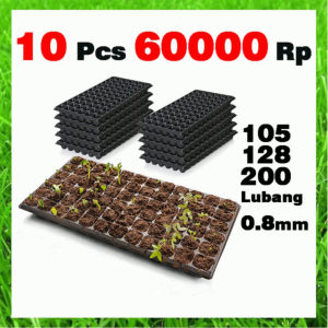 Tray Semai 105 128 200 Lubang 10/20pcs Potray 0.8mm Seedling Tray Dulang Benih Berkualitas Tinggi