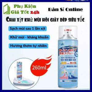 Chai Xịt Khử Mùi Giày Dép Nano Bạc / Nano Đào 260ML - Chai Xịt Giày Khử Mùi Chống Hôi Chân Mũ Bảo Hiểm Khử Khuẩn đến 99% Hàng Nội Địa Trung Công Nghệ Nhật Bản Chuẩn Xịn