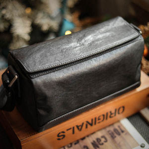 ZOYETT Original Leather Mens Crossbody Bag Casual Style Single Shoulder Sling with Zipper Closure Top Layer Cowhide Linning for Youth