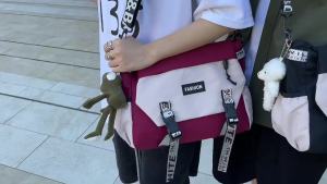 Mens Japanese Fashion Brand Large Capacity Shoulder Bag Womens Leisure Student Canvas Bag Crossbody