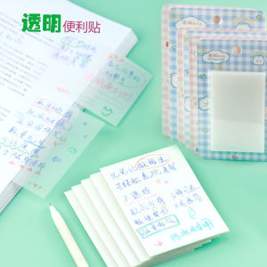 Simple Transparent Sticky Notes Student Use Removable Paper Post-It Notes Stationery Supplies Business Supplies Culture Goods