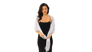 ผ้าคลุมไหล่สีทองและสีเงินของผู้หญิงชุดราตรีผ้าไหมผ้าพันคอแต่งงาน