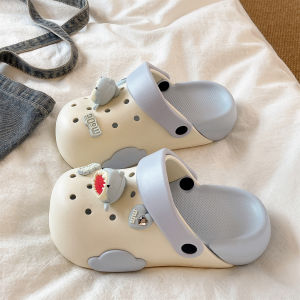 QIAOHUI | Cute Cartoon Shark EVA Anti-Slip Thick Soled Summer Slip-On Sandals