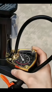 REMAX Mini Foot Pump With Pressure Meter Gauge Multipurpose Uses For Bicycle Motorcycle Car Pam Basikal Pum Bola