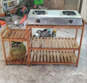 Rak serbaguna Kompor galon murah real pict coklat