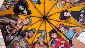 One Piece Genuine Folding Sunshade / Rainproof and Windproof Flower Umbrella One Piece Luffy Sauron Durable Sun Umbrella Automatic Folding UV Umbrella Anime 3 fold Ten Strands