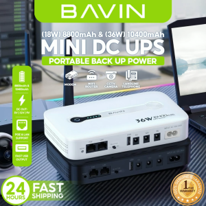 BAVIN PC1236 18W 8800mAh / 36W 10400mAh Mini DC UPS Battery Backup Portable Powerbank for WiFi Router Modem CCTV Camera