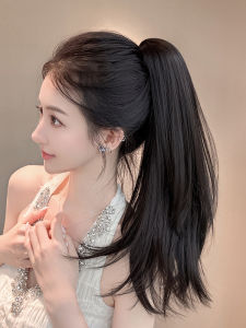 Womens High Ponytail Wig Micro Curl Braid Fake Hair Increase Volumeness Long Loose Curls Anti-Aging Trendy Hair Extension