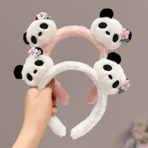 Cute Little Panda Hairband Womens Special Face Washing Elastic Plush Hairband Hair Accessories Fashionable Summer New Arrival