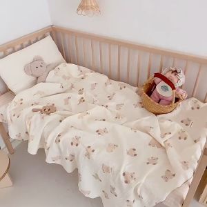 Khăn Tắm Cho Bé UNBEE Chất Liệu Xô Muslin Hàn 2 Lớp Kích Thước 100x110cm