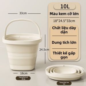 MANJIELI | Xô Nước Gấp Đựng Nhiều Dung Tích Di Động