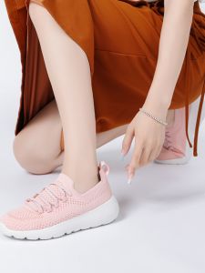 Comfortable Fashionable Couple Summer Running Shoes Lightweight Slip-On Casual Sports Shoes Breathable Mesh round Toe EVA Outsole