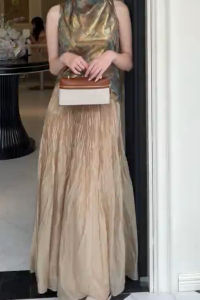 MANMI | Vintage Retro 2026 Summer New Pleated Skirt