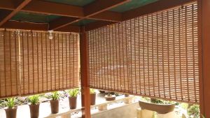 Natural Plant Window Shades Blinds Lined Blackout Bamboo Roller Shades Easy Installation for Home and Garden