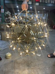 โคมไฟระย้า โคมห้อยลูกบอลประกายยิปโซ โคมไฟแขวนโคมระย้า loft ไฟตกแต่งห้อง ไฟระย้า ไฟห้อย chandelier light แชนเดอเรีย