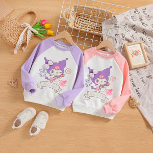 Girls Spring Autumn Hoodie Set Cartoon Character Design Korean Style Cotton Inner Sleeveless Clothing for Big Kids