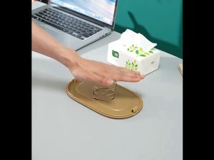 Light Luxury Creative Tissue Box Kotak Tisu Kreatif Gaya Nordik dengan Pendorong Per