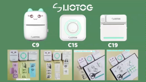 LIOTOG C15 Portable Smart Bluetooth Thermal Printer Original Label Printer Photo Printer No-Ink-Required App Control Mini Printer