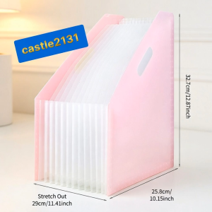 A4 File Organizer 13 Layer Expanding Document Folder Multilayer Paper Storage Holder Durable Plastic Expansion Box for School Office Desk Organizer 1pc
