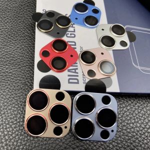 For IPhone 16 15 14 Pro Max  Plus Camera Lens Protector Tempered Glass Metal Lens Ring Cap For IPhone  12 13  Mini  Pro Max Case