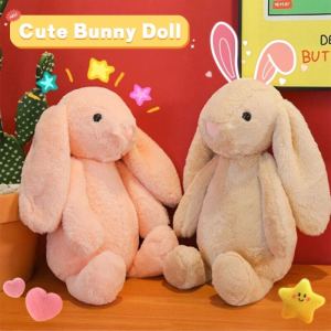 30CM Cute Rabbit Doll with Long Ears Plush Bunny Stuffed Toy Babies Sleeping Companion Kids Gift
