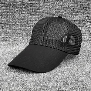 หมวกเบสบอลตาข่ายแบบสวมสำหรับกลางแจ้งในฤดูร้อน หมวกกันแดดแบบยาวสำหรับผู้ชายและผู้หญิง หมวกทรงกลมแบบลำลอง หมวกกันแดดแบบสวมทับ