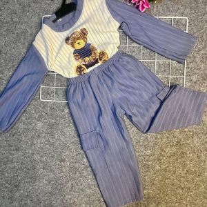 Setelan anak perempuan dengan bahan kenit untuk usia 1- 6 tahun