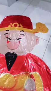 TokoMumer BALON FOIL DEWA REJEKI JUMBO 135 X 88 bisa berdiri hiasan imlek rumah restoran cafe lampion angpau chinese new year B034